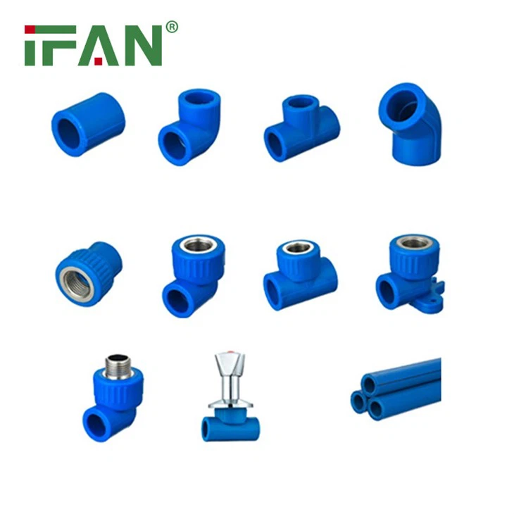 Encaixe de tubulação azul PPR